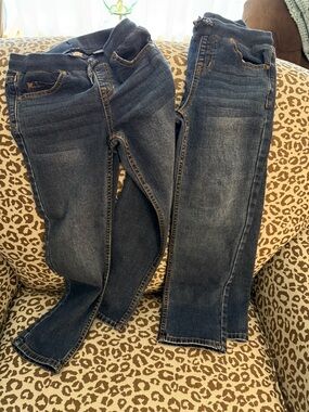 Lands' End Women's Skinny Jeans in Dark Blue Wash